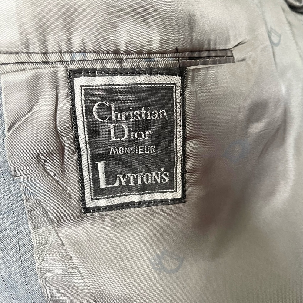 Christian Dior Blue Suit Jacket Size: Large